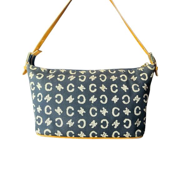 622. Celine Denim Macadam Shoulder Bag - Classic & Stylish - Picture 2 of 5